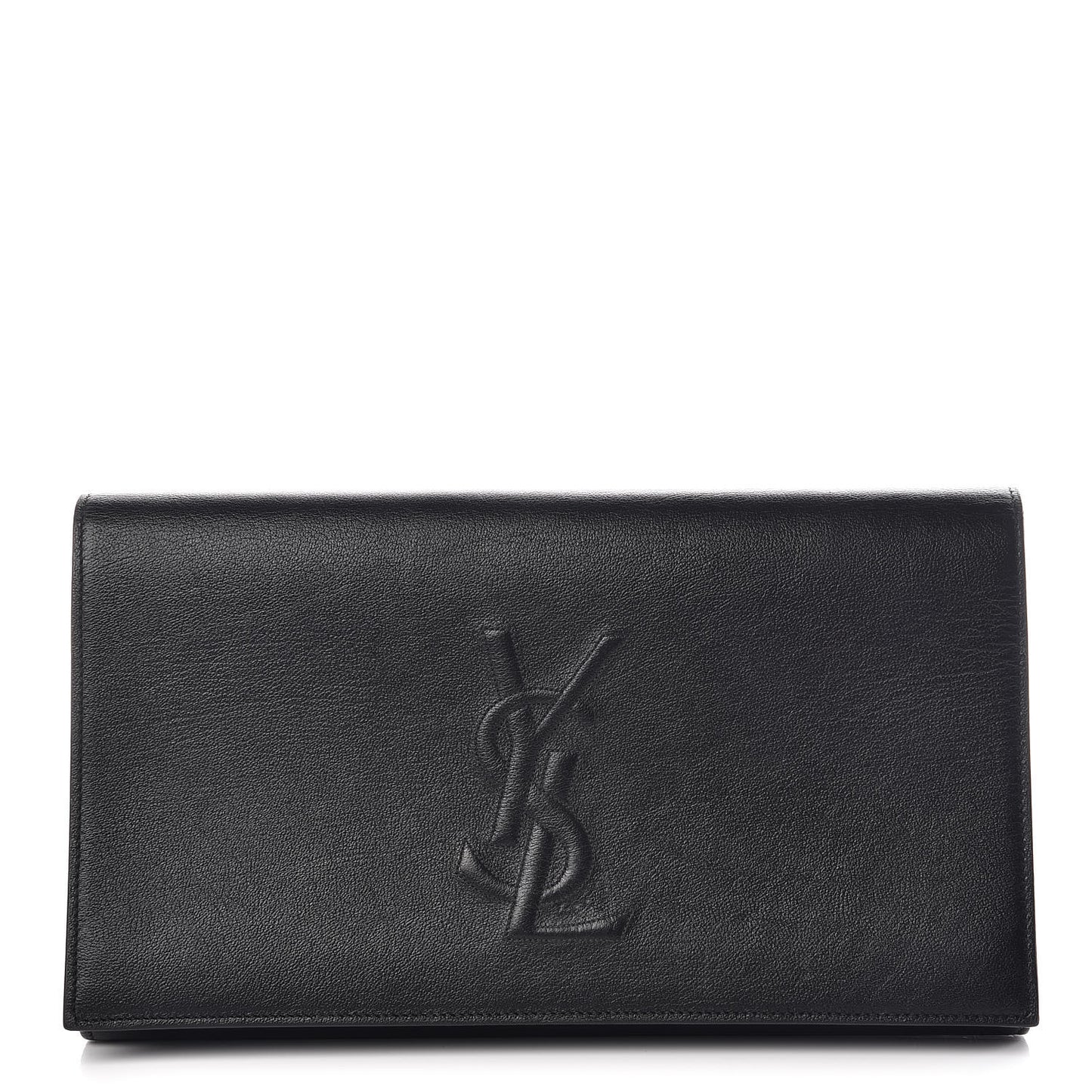 Calfskin Monogram Large Belle De Jour Clutch Black