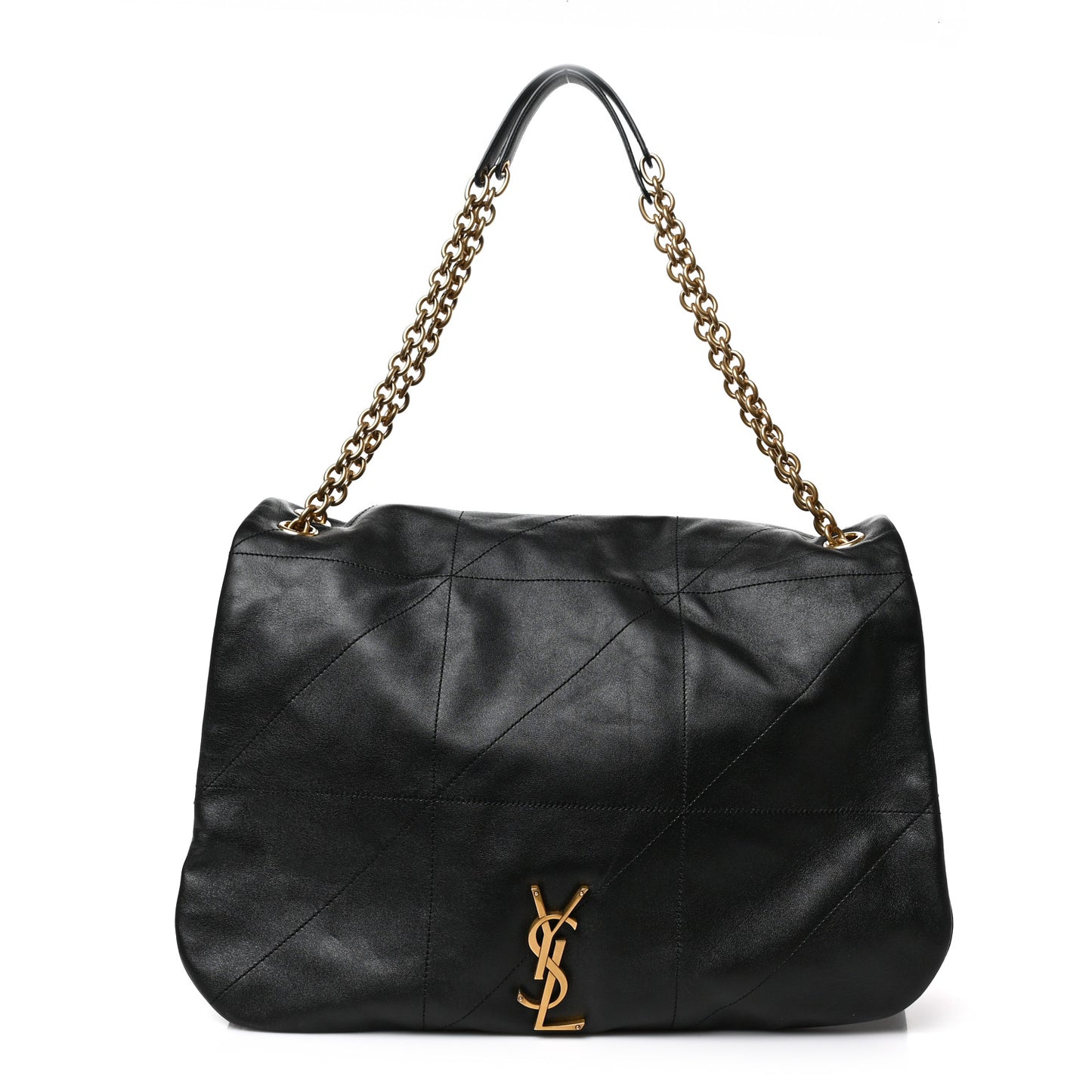 Lambskin Matelasse Monogram Large Jamie 4.3 Black