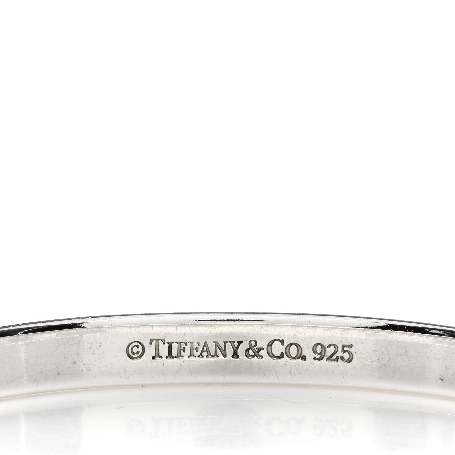 Tiffany Sterling Silver Narrow 1837 Bangle Bracelet 3 of 3