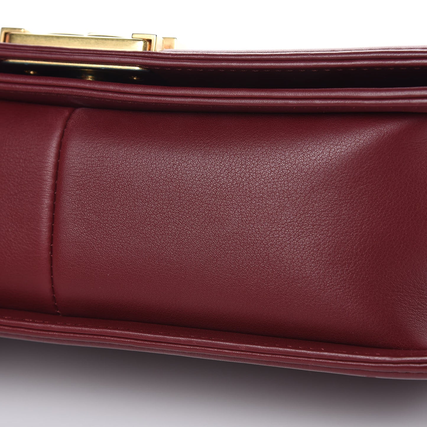 Calfskin Quilted Medium Boy Flap Burgundy
