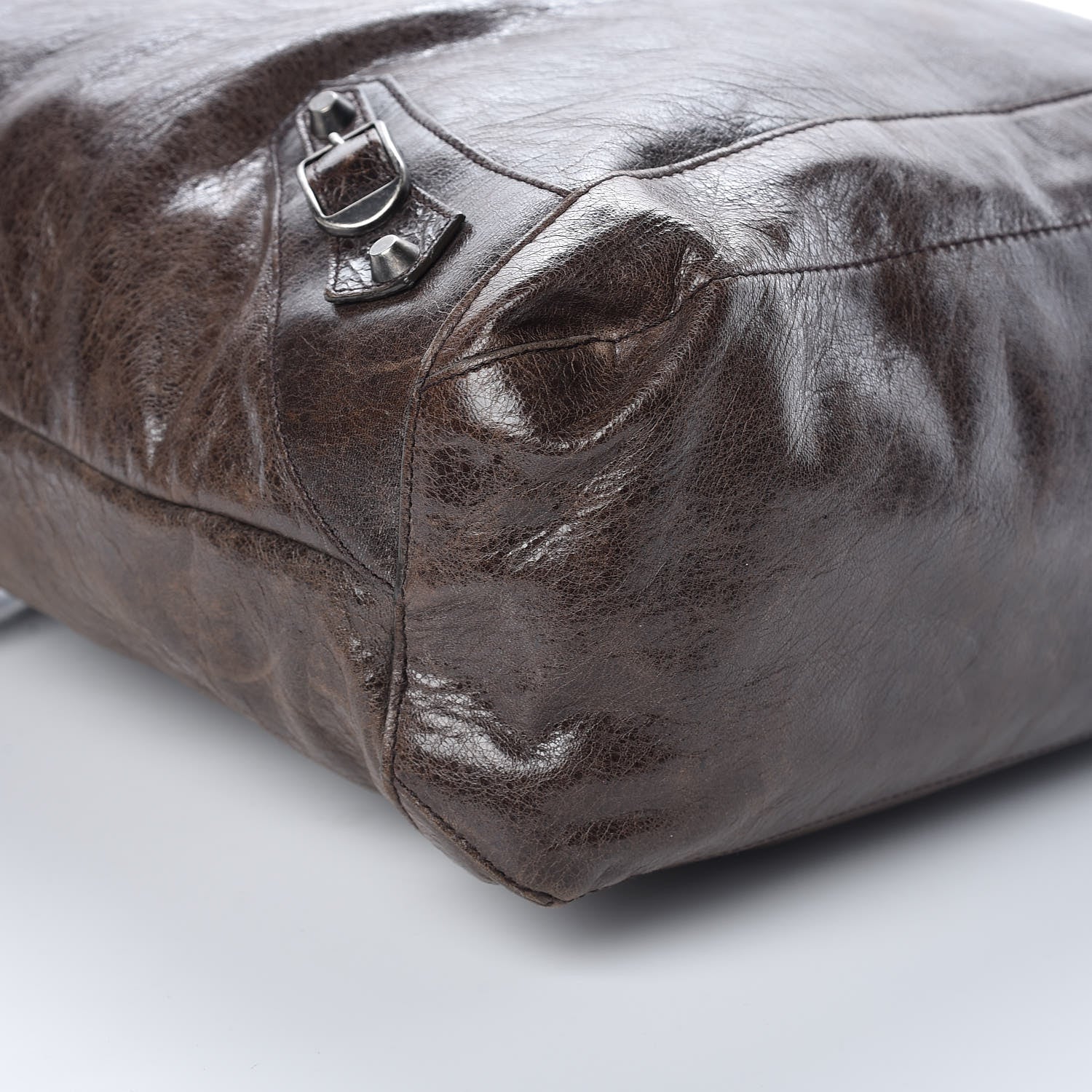 Balenciaga Chevre Classic Silver Hardware Mens Day Messenger Brown 9 of 10
