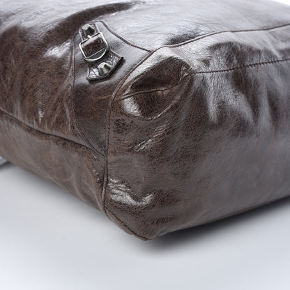 Balenciaga Chevre Classic Silver Hardware Mens Day Messenger Brown 9 of 10