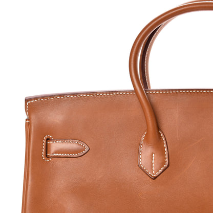 Hermes Natural Barenia Birkin 40 Fauve 12 of 31