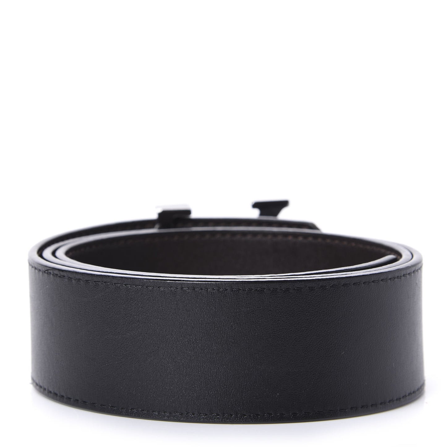 Calfskin 40mm LV Initiales Reversible Belt 90 36 Dark Brown Black