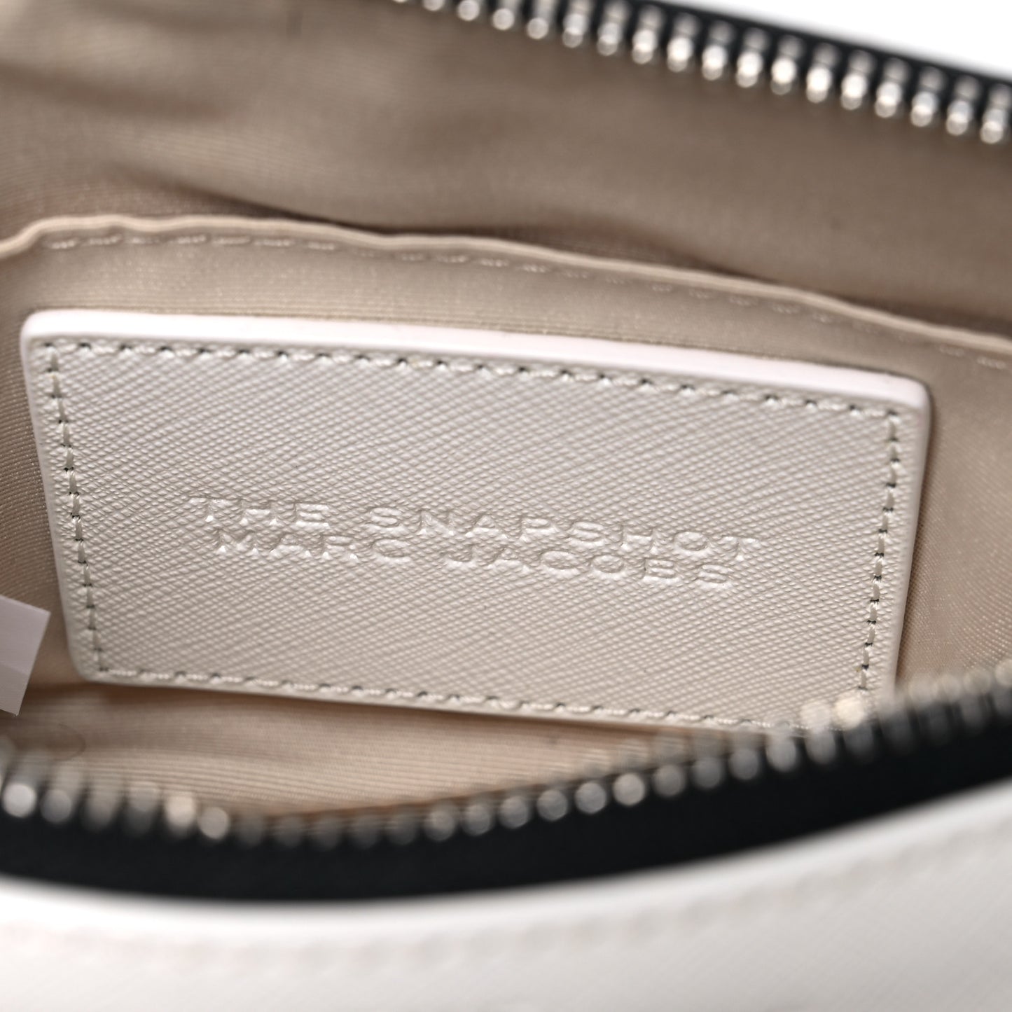 Saffiano Small Snapshot Camera Bag White