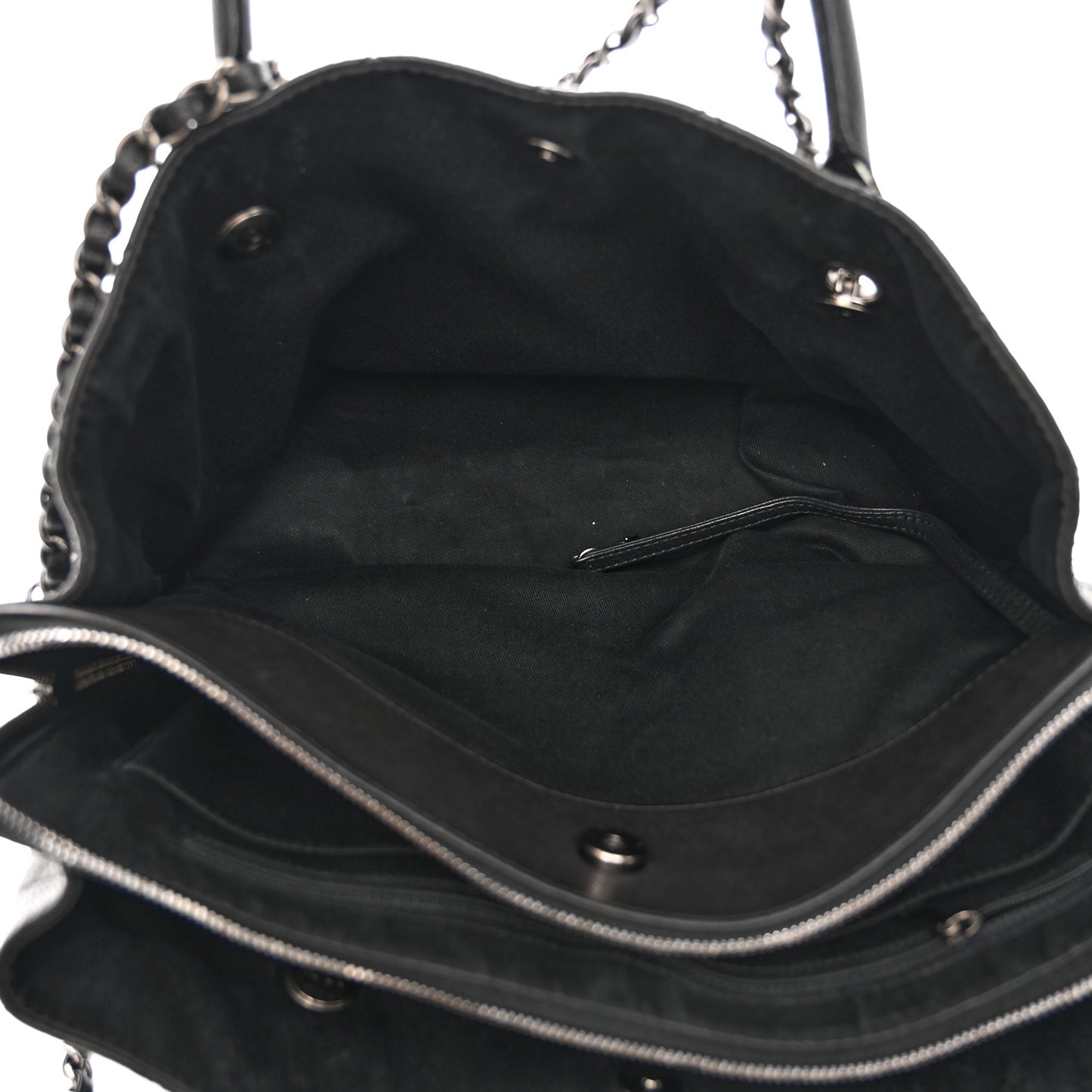 Grained Vegetal Calfskin Urban Shopping Tote Black