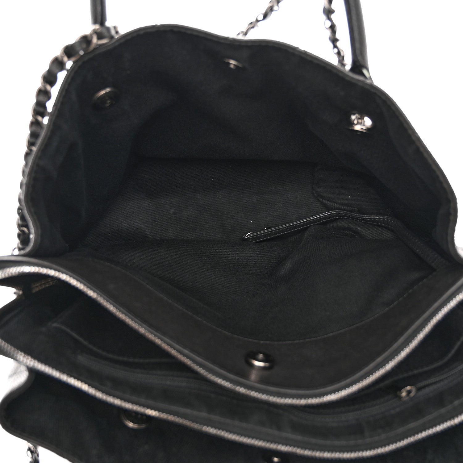 Chanel Grained Vegetal Calfskin Urban Shopping Tote Black 7 of 13