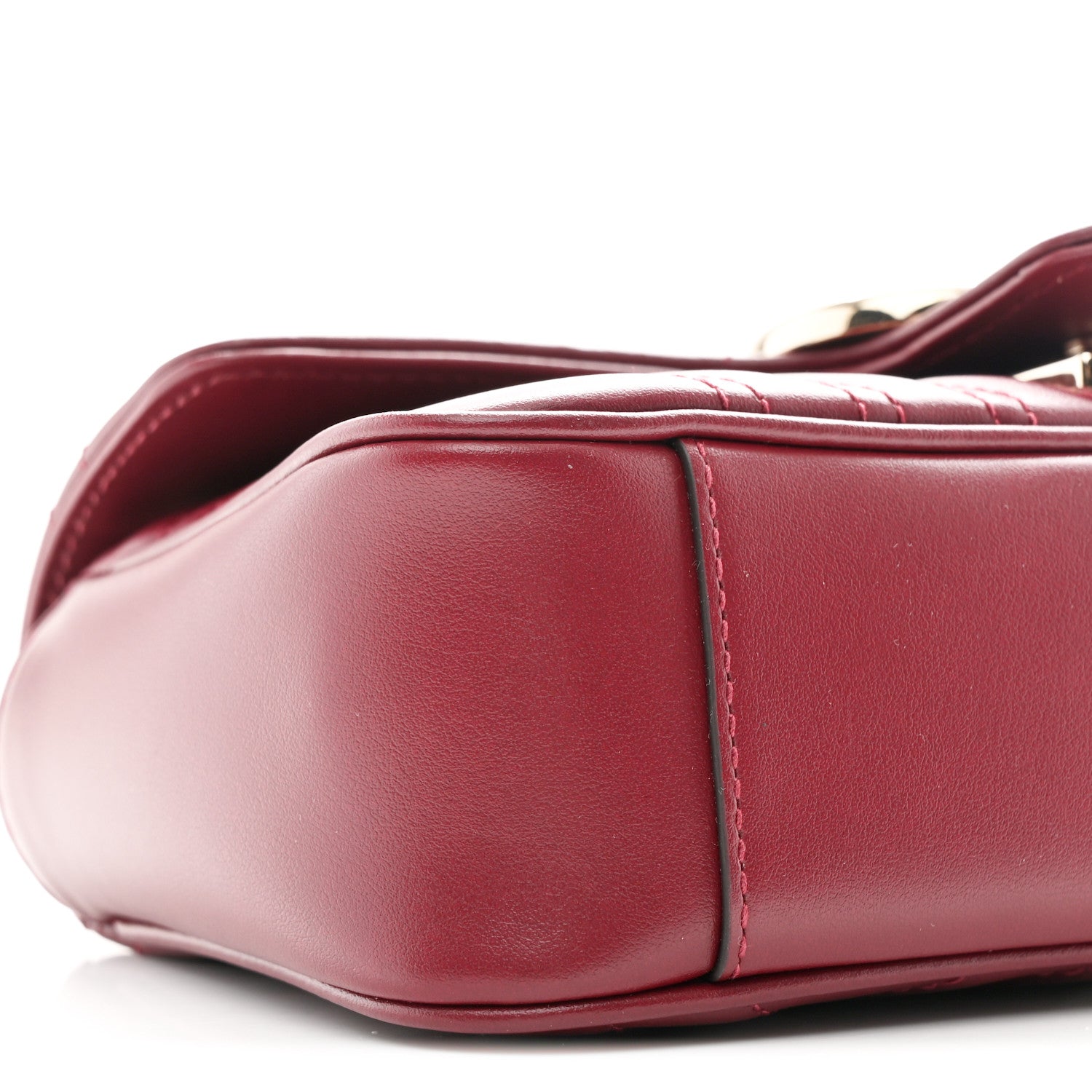 Gucci Calfskin Matelasse Mini GG Marmont Shoulder Bag Rosso Ancora 9 of 11
