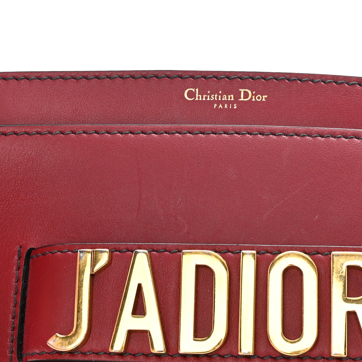 Calfskin J'Adior Chain Flap Bag Red