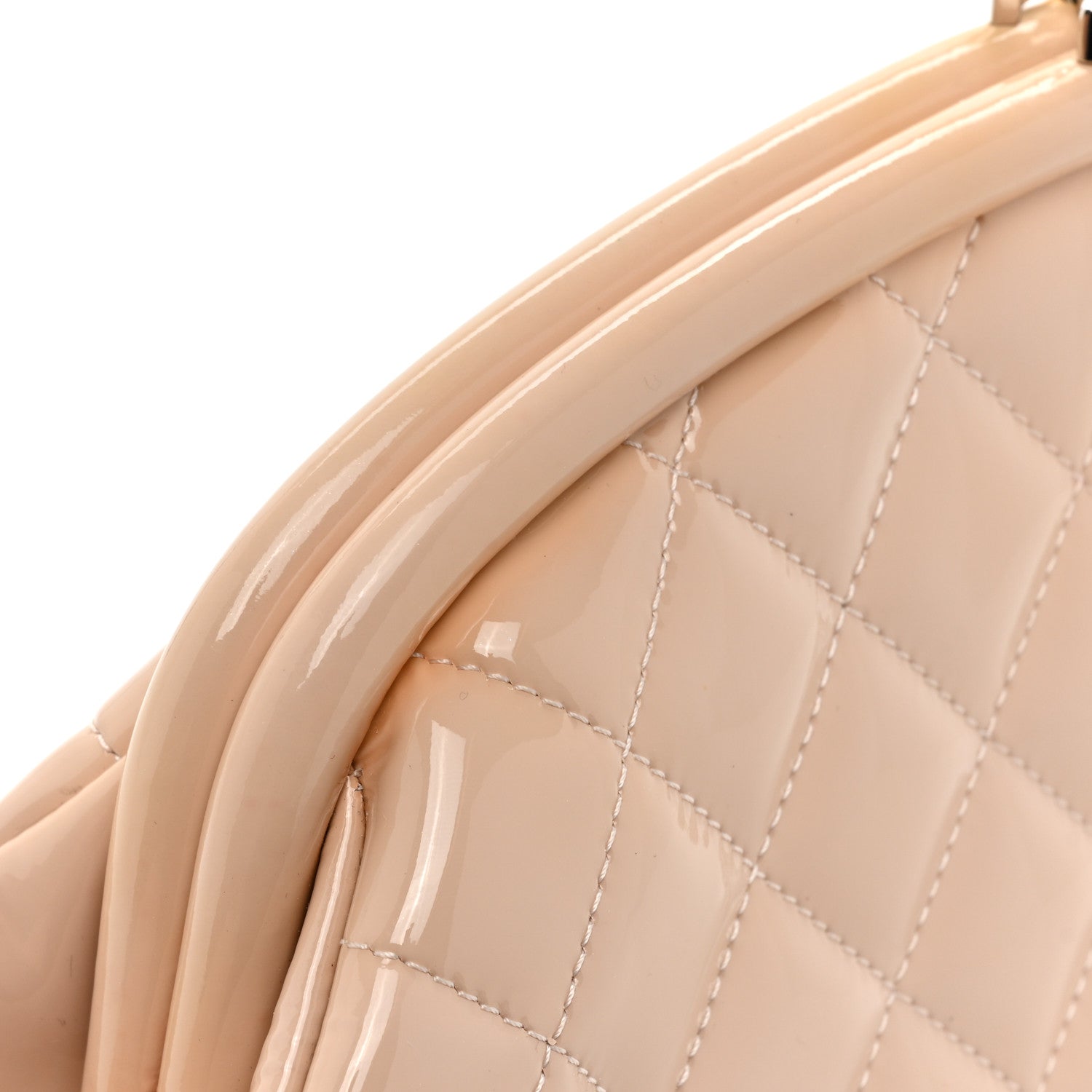 Chanel Patent Quilted Timeless Clutch Pink 13 of 15