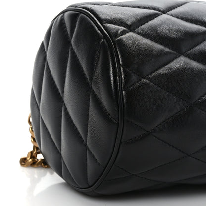 Saint Laurent Lambskin Monogram Small Sade Tube Bag Black 8 of 9