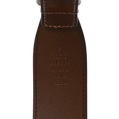 Gucci Efesto Leather Horsebit 25mm Belt 80 32 Brown Sugar 3 of 4