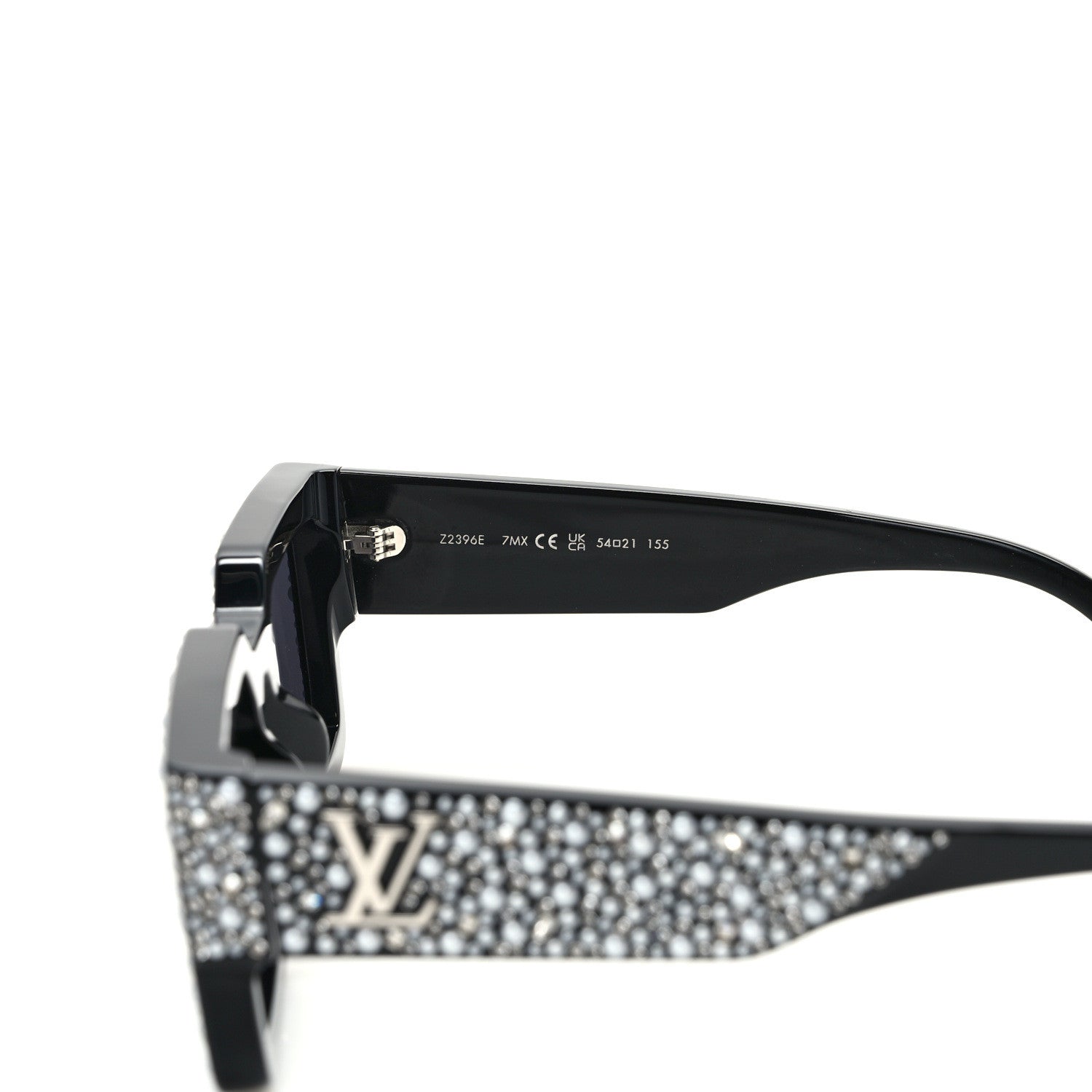 Louis Vuitton Acetate LV Clash Pearls & Strass Sunglasses Z2396E Black 7 of 10