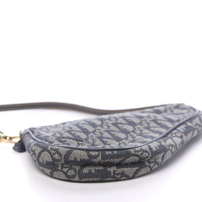 Christian Dior Monogram Mini Saddle Pochette Navy 7 of 9