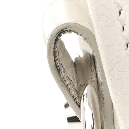 Balenciaga Chevre Silver Metallic Edge Hardware S City White 21 of 27