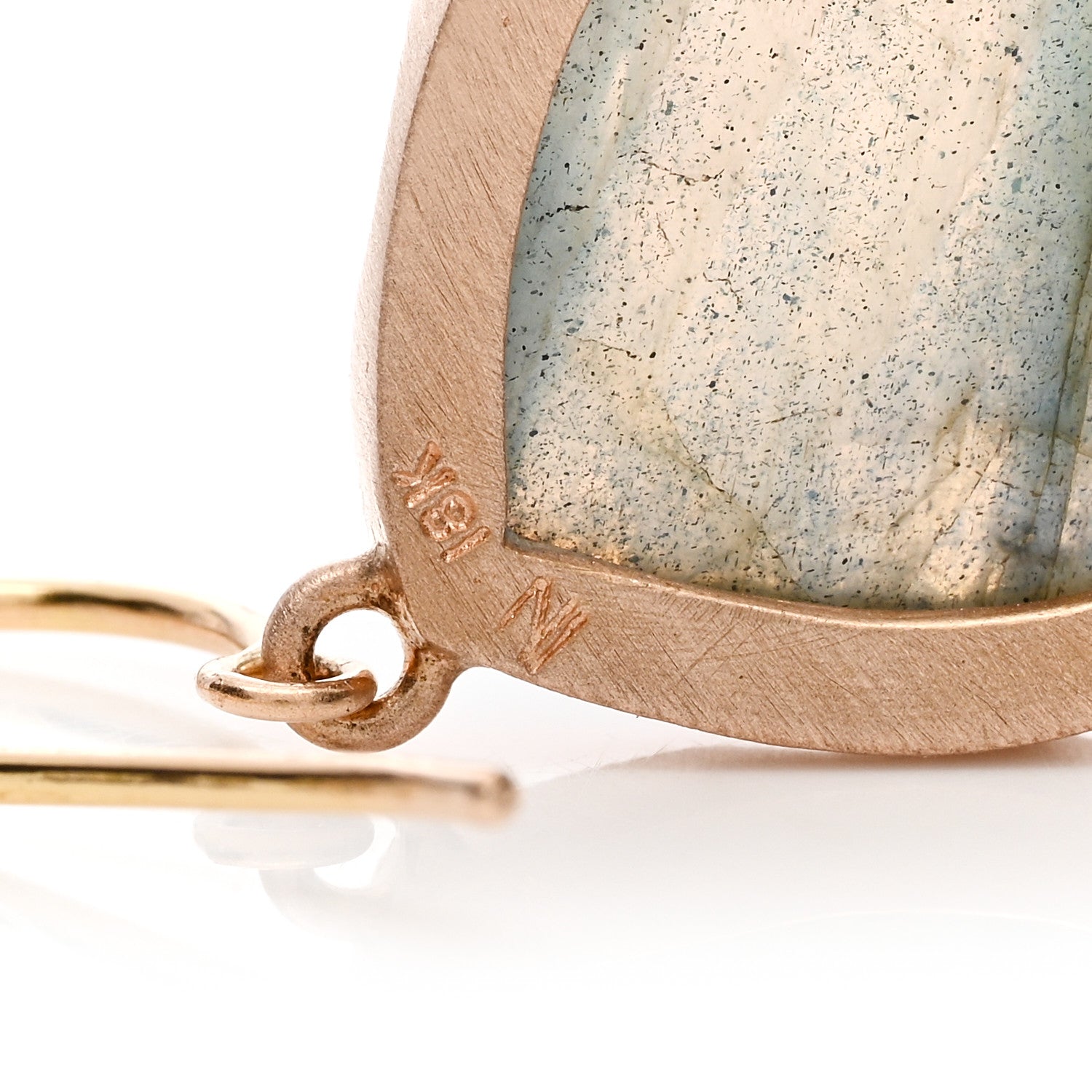 Irene Neuwirth 18K Rose Gold Labradorite Large Classic Pear Drop Earrings 4 of 4