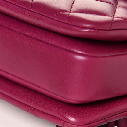 Chanel Lambskin Quilted Medium Trendy CC Flap Dual Handle Bag Dark Pink 11 of 12