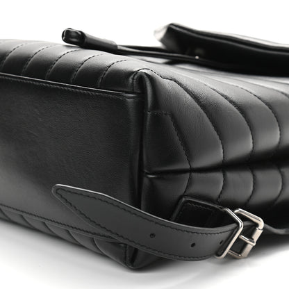 Saint Laurent Calfskin Y Quilted Monogram Small Loulou Backpack Black 9 of 13