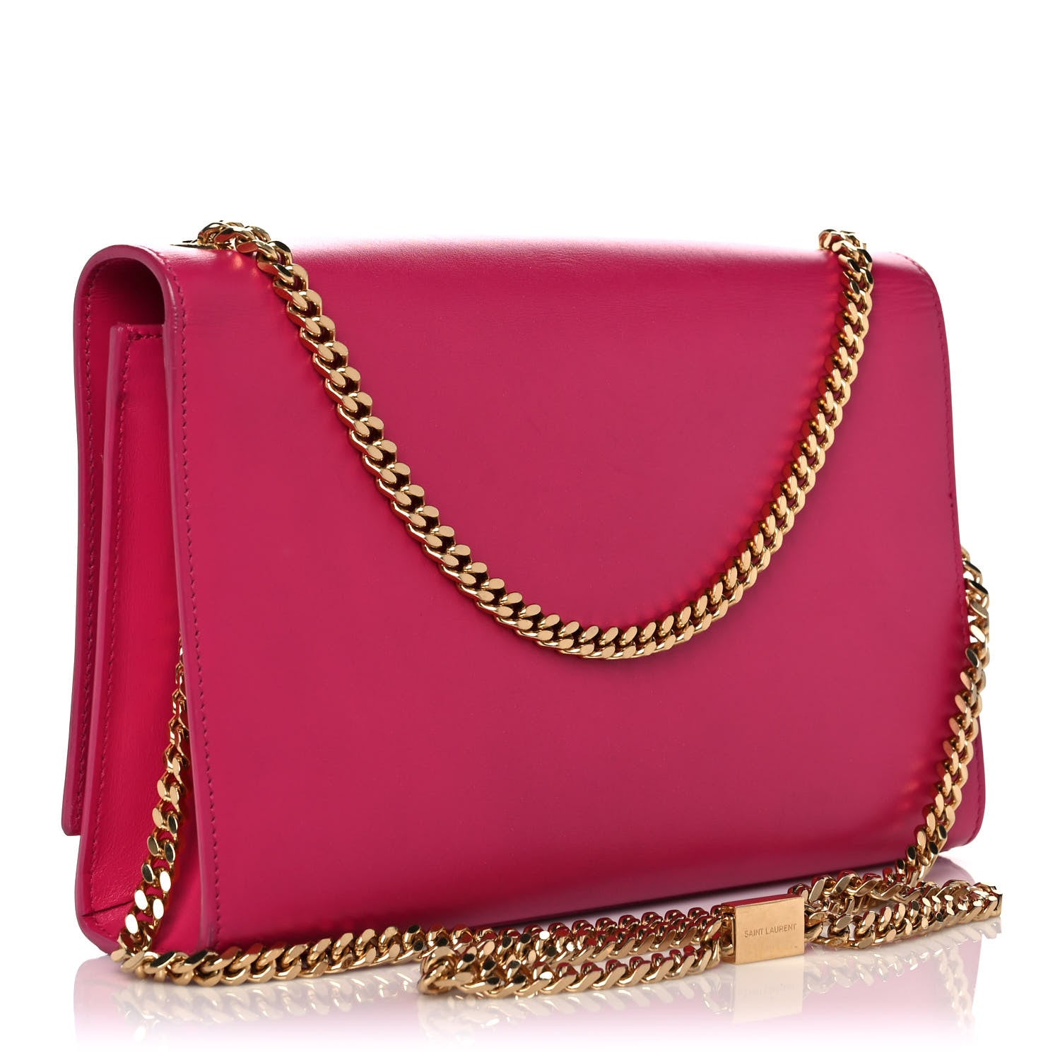 Saint Laurent Smooth Calfskin Medium Classic Monogram Kate Tassel Satchel Fuchsia 3 of 11