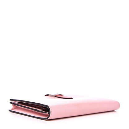 Hermes Tadelakt Lizard Bearn Gusset Wallet Rose Sakura Bougainvillea 3 of 10