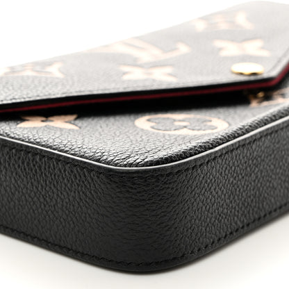 Louis Vuitton Empreinte Monogram Giant Felicie Pochette Black Beige 8 of 9