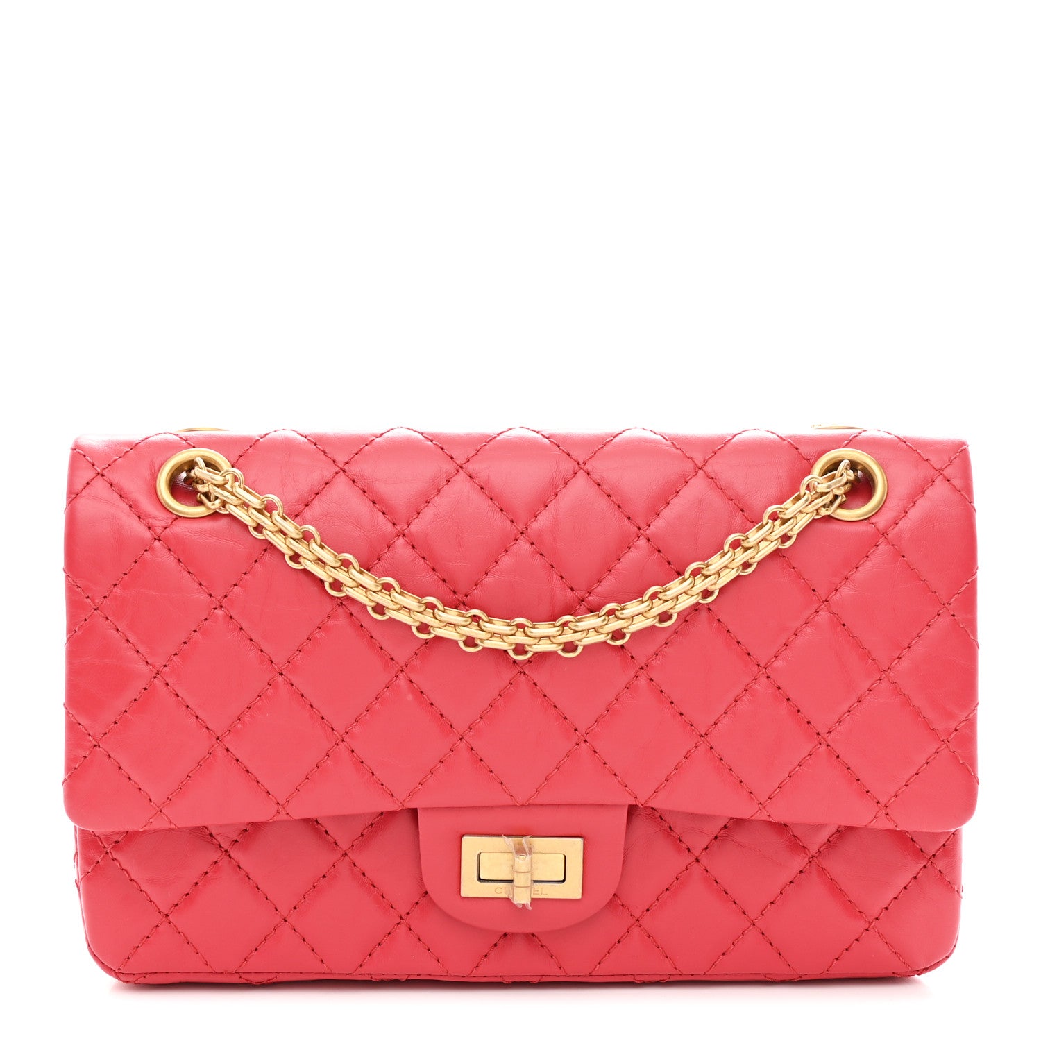 Chanel Aged Calfskin Quilted 2.55 Reissue 225 Flap Red 1 of 10