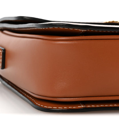 Celine Calfskin Triomphe Canvas Teen Triomphe Bag Tan 9 of 10