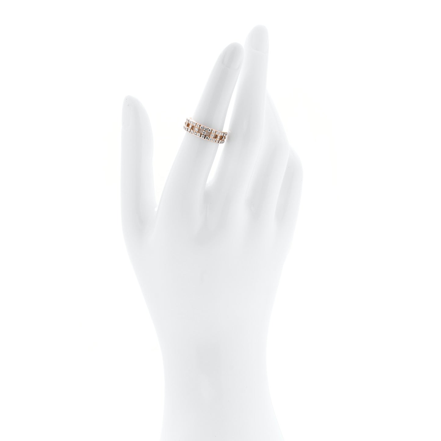 18K Rose Gold Diamond T True Wide Ring 51 5.75