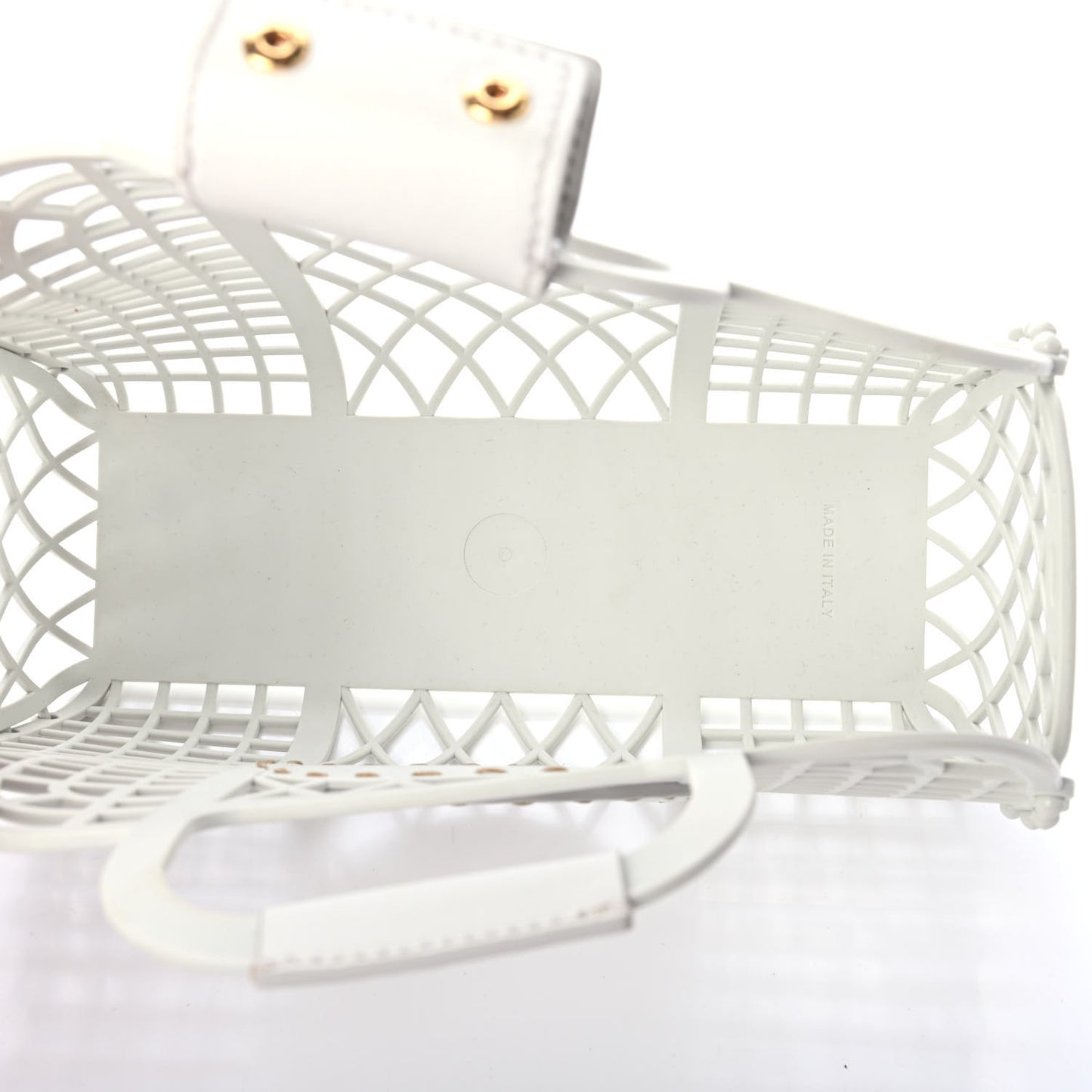 Recycled Plastic Vitello Liberty Matte Small Fendi Basket White Ice