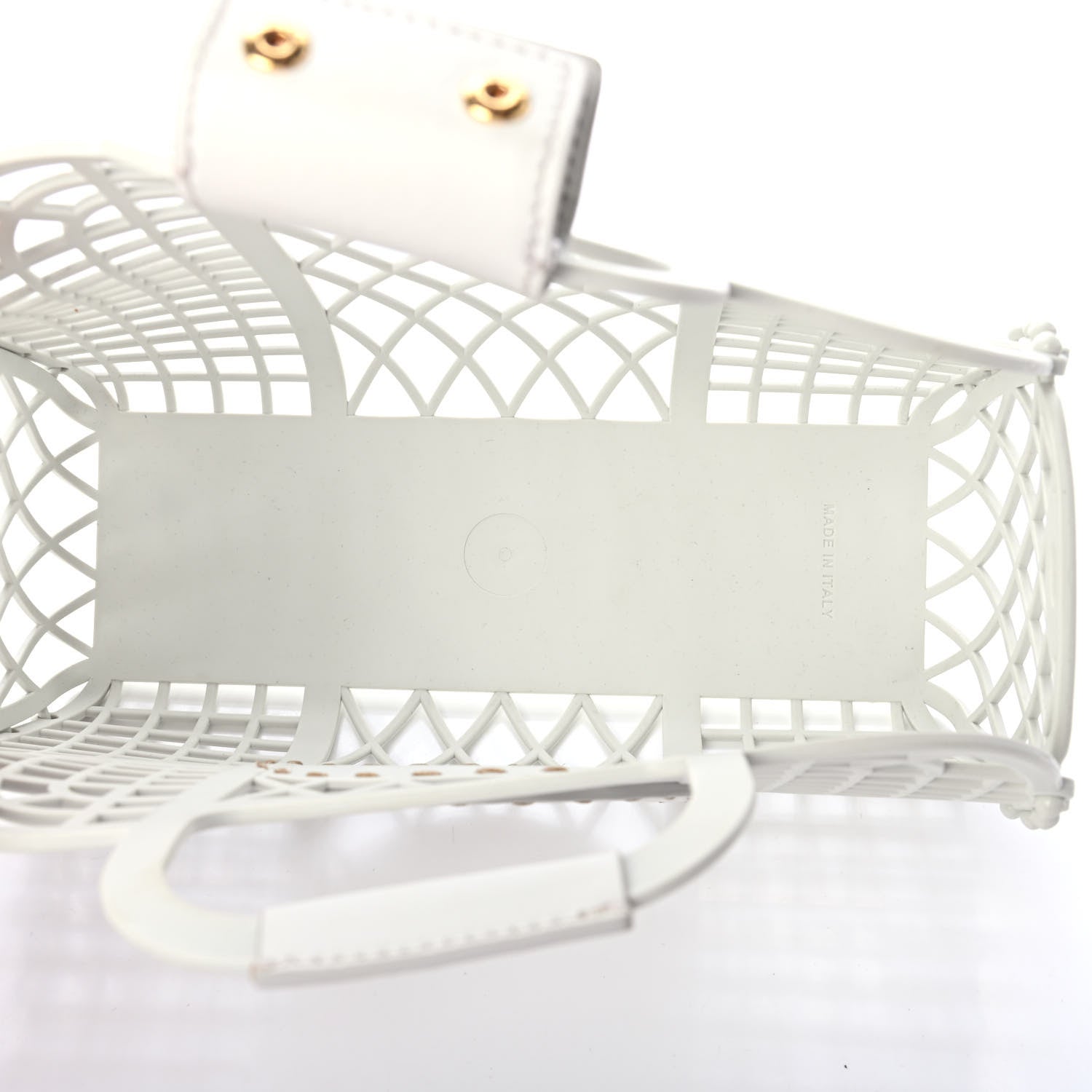Fendi Recycled Plastic Vitello Liberty Matte Small Fendi Basket White Ice 4 of 4