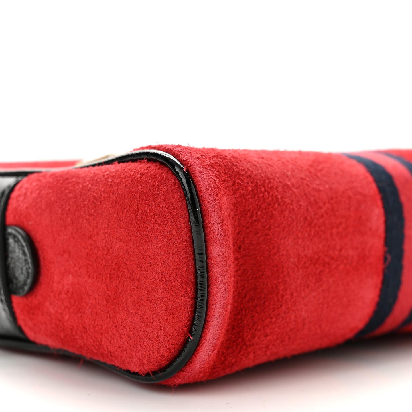 Suede Small Ophidia Belt Bag Hibiscus Red