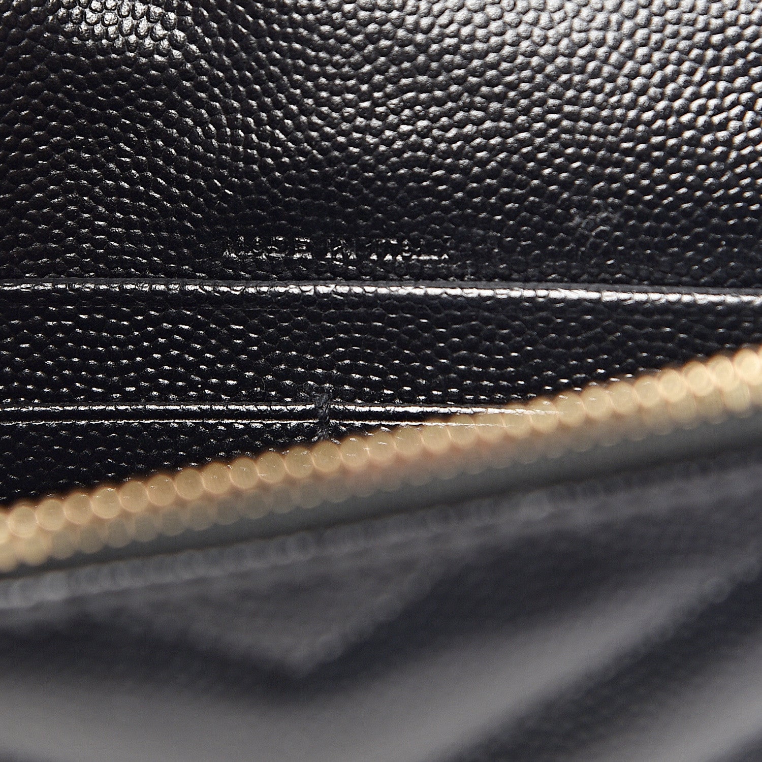 Saint Laurent Grain De Poudre Matelasse Chevron Monogram Envelope Chain Wallet Black 8 of 10