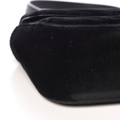 Gucci Velvet Matelasse Small GG Marmont Shoulder Bag Black 9 of 11