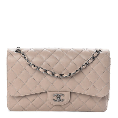 Chanel Caviar Quilted Jumbo Double Flap Dark Beige 1 of 10