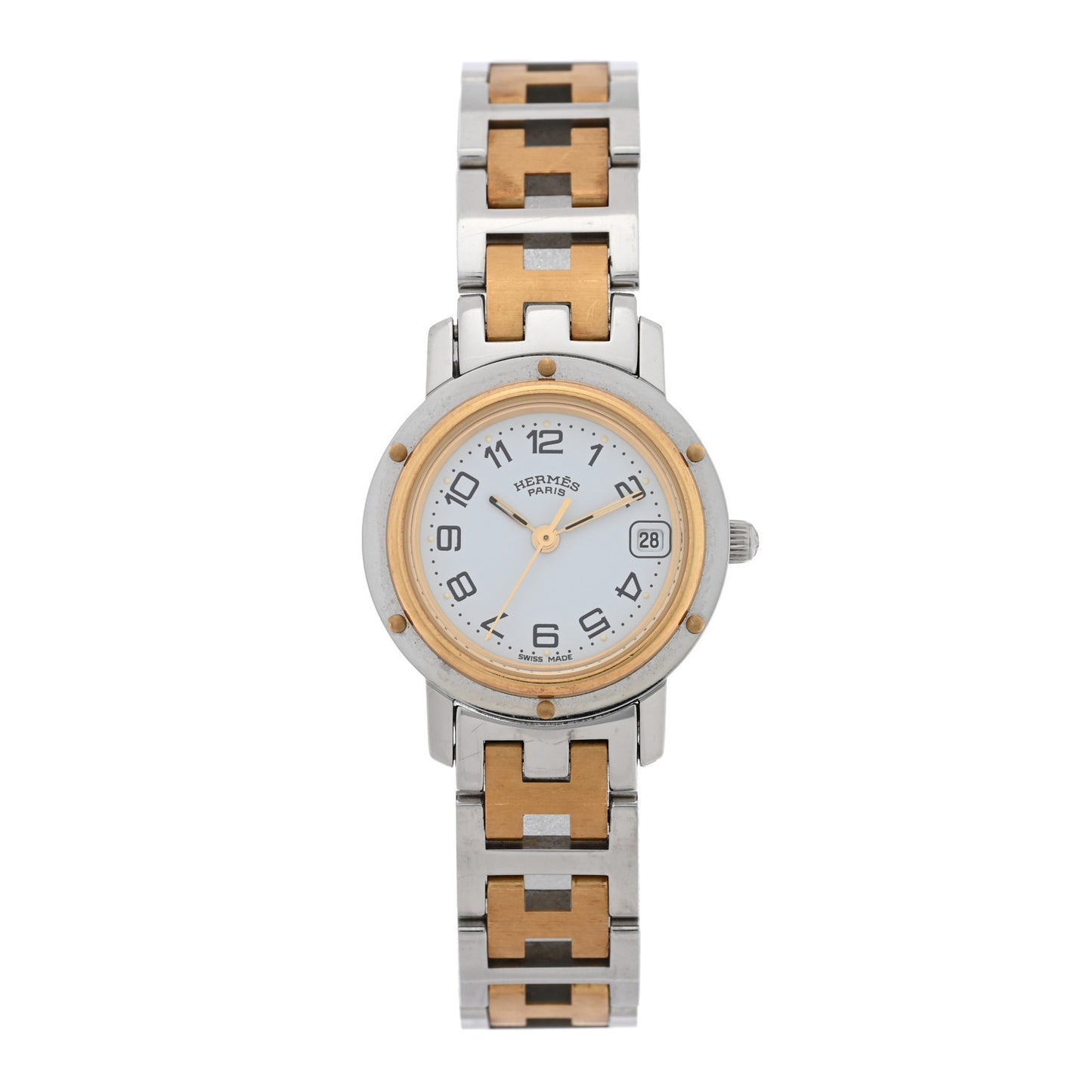 Stainless Steel 24mm Clipper Quartz Watch Gold