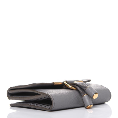 Chloe Grained Calfskin Marcie Square Wallet Cashmere Grey 4 of 12