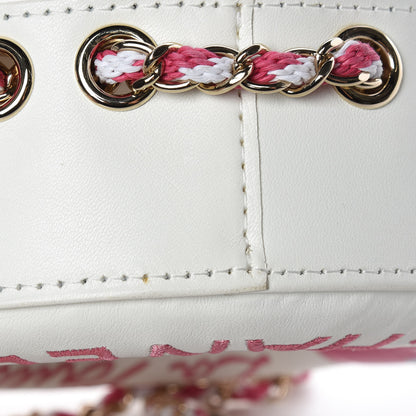 Chanel Lambskin Coco Lifesaver Round Bag Pink White 12 of 17