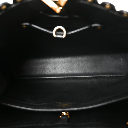 Louis Vuitton Taurillon Studded Capucines PM Black 5 of 9