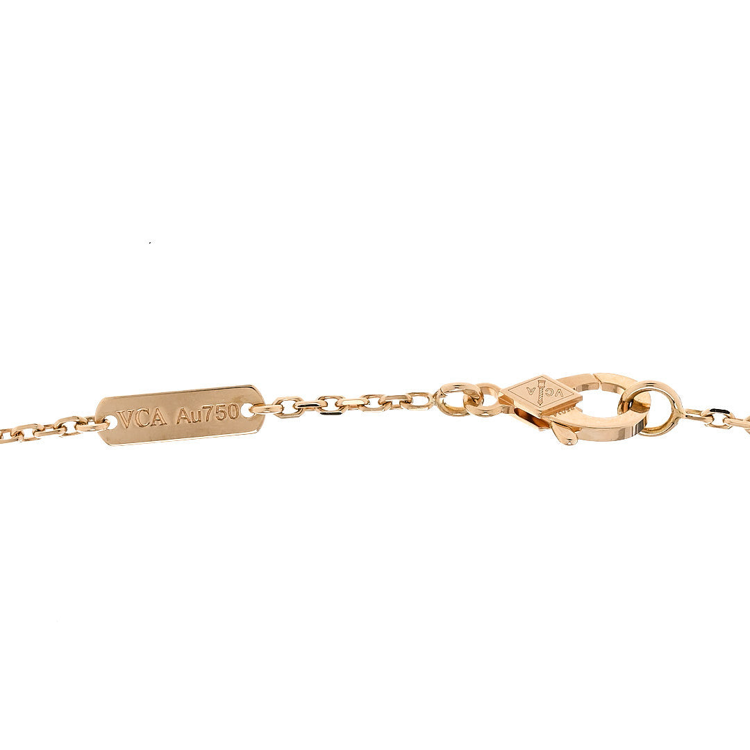 Van Cleef & Arpels 18K Yellow Gold Guilloche Vintage Alhambra Pendant Necklace 4 of 5