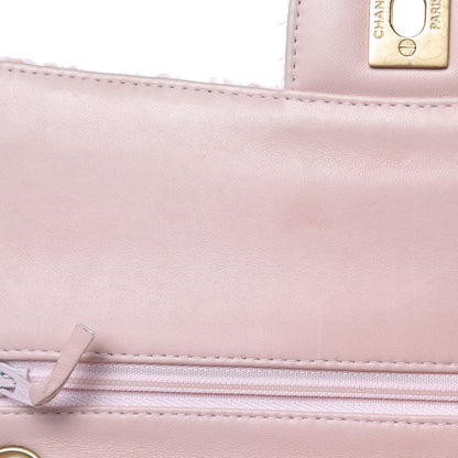 Chanel Tweed Medium Double Flap Pink 18 of 20