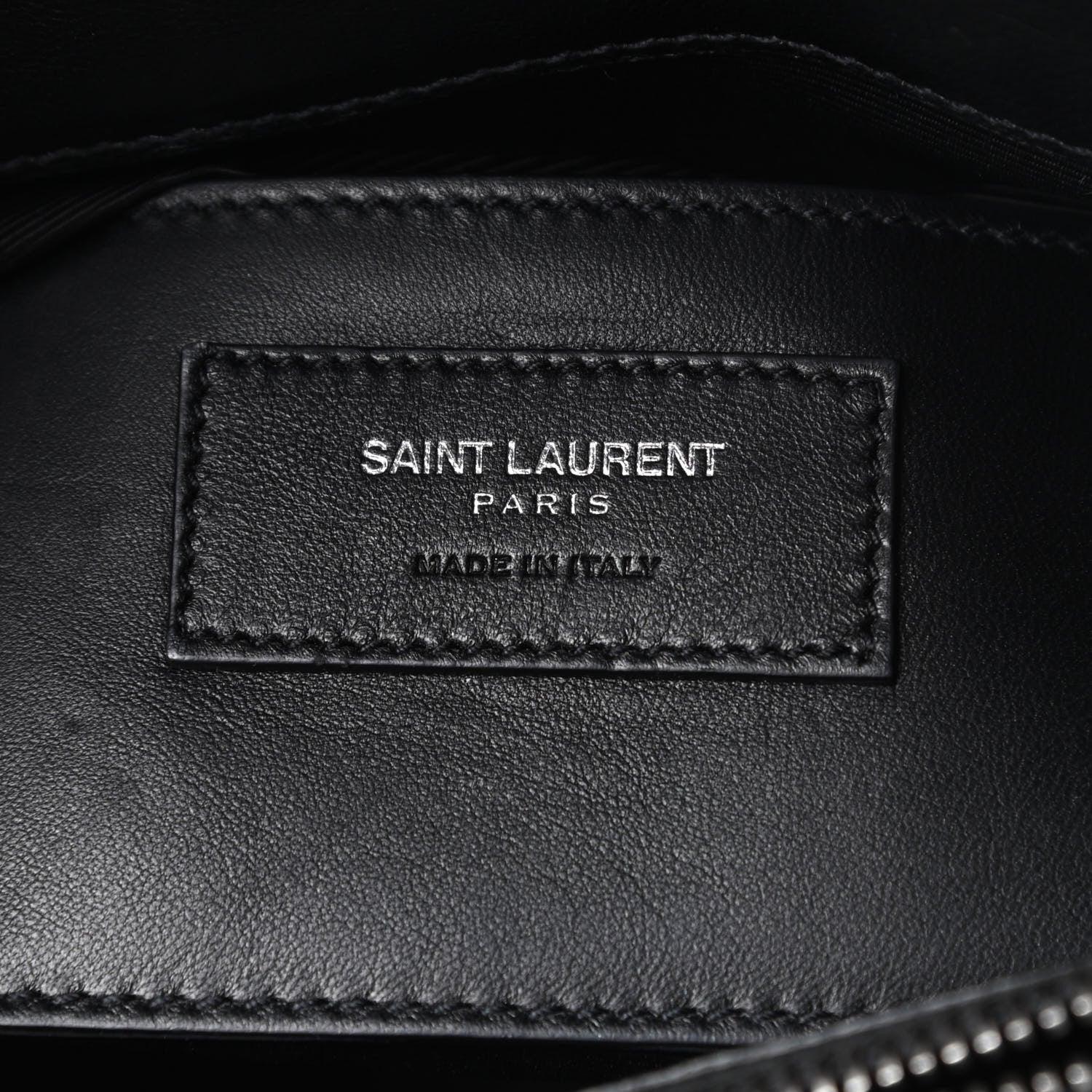 Saint Laurent Sheepskin Matelasse Chevron Monogram Large College Satchel Black 6 of 13