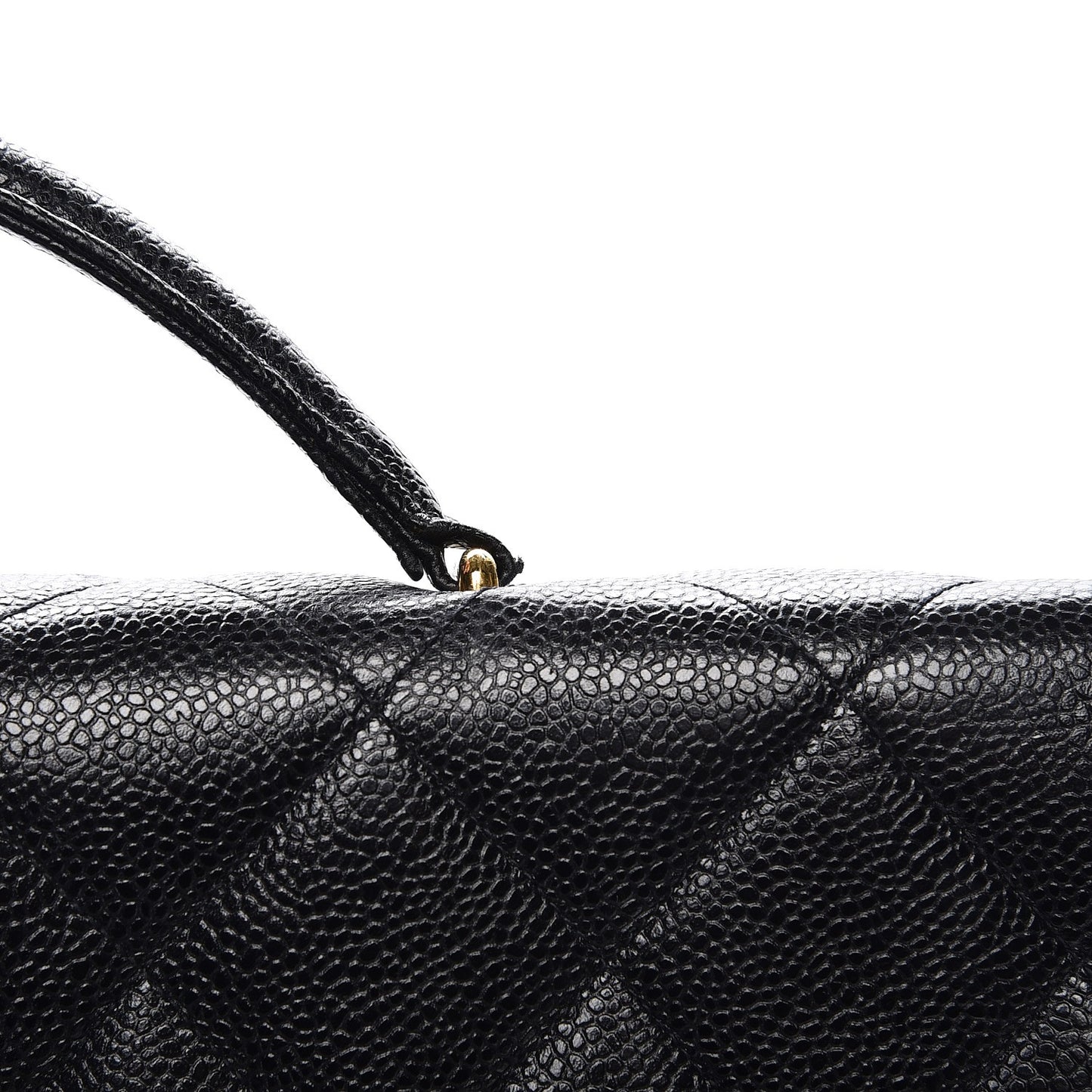 Caviar Quilted Briefcase Laptop Bag Black
