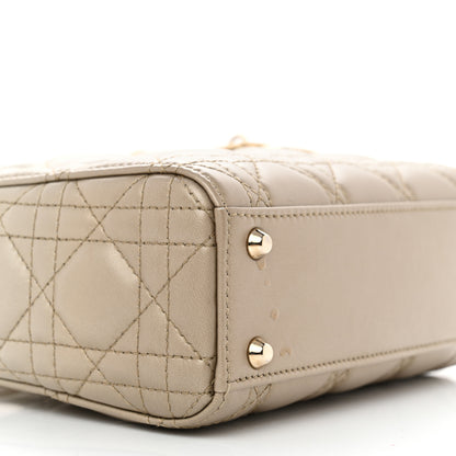Christian Dior Metallic Lambskin Cannage Mini Lady Dior Gold 6 of 12