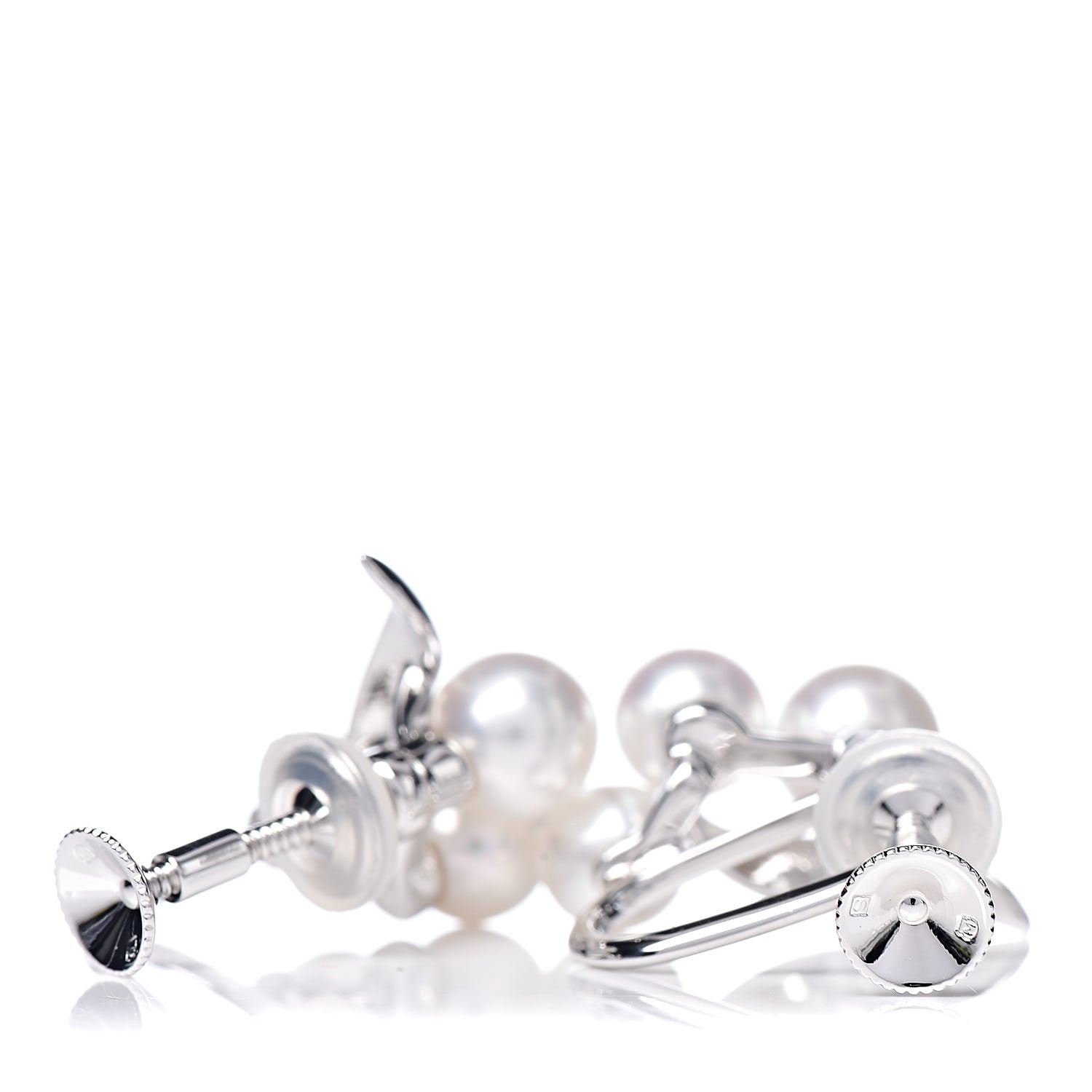 Mikimoto Sterling Silver Akoya Pearl 4.5-5.5mm Screw Back Earrings 4 of 5