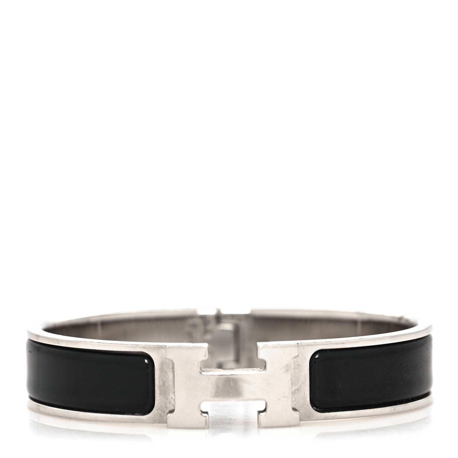 Hermes Enamel Narrow Clic Clac H Bracelet PM Black 1 of 5