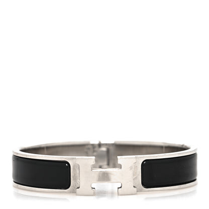 Hermes Enamel Narrow Clic Clac H Bracelet PM Black 1 of 5