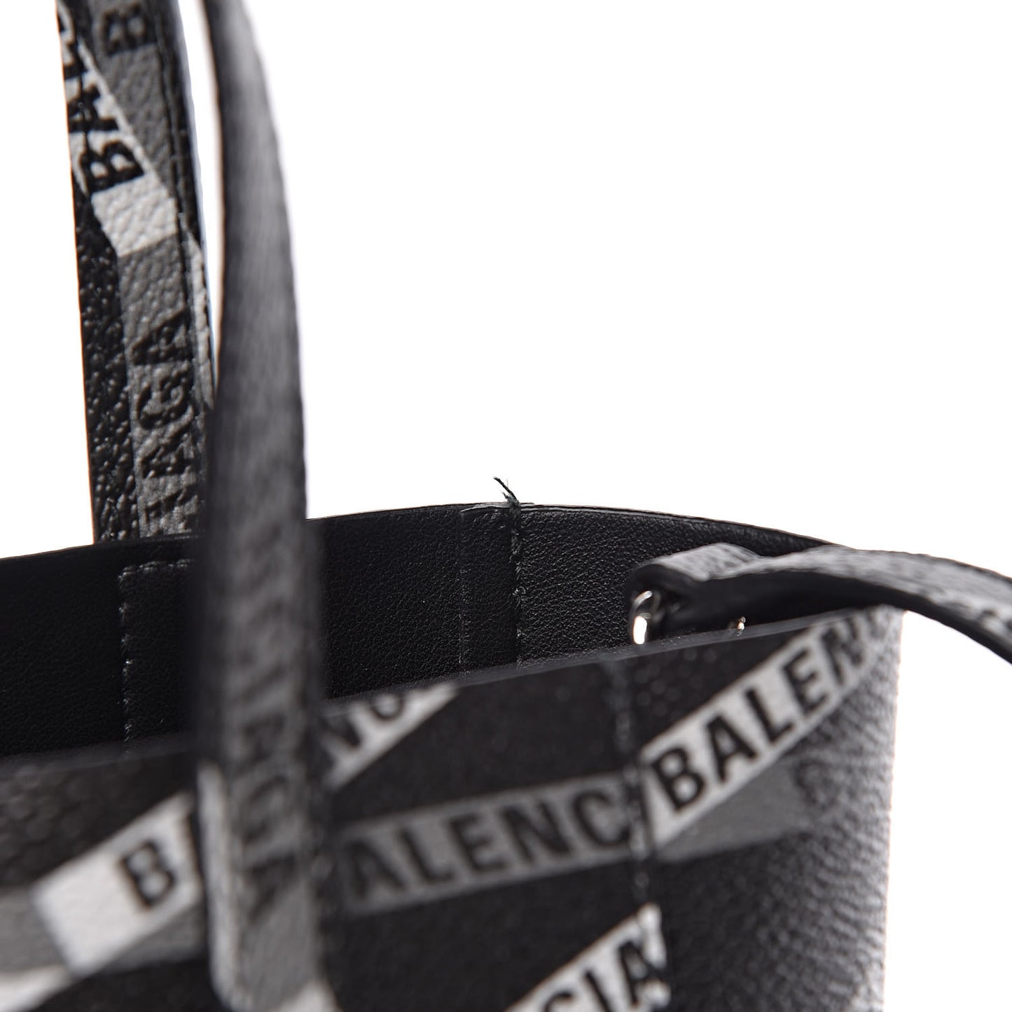 Coated Canvas Losange Monogram XXS Tote Black Grey