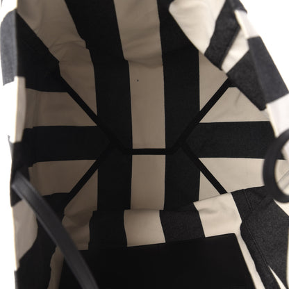 Celine Canvas Striped Large Phantom Cabas Black White 5 of 10