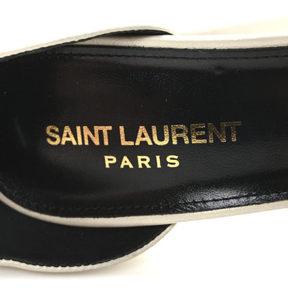 Saint Laurent Goatskin Belfagor Jodie 95 Platform Sandals  41 Pearl 8 of 9