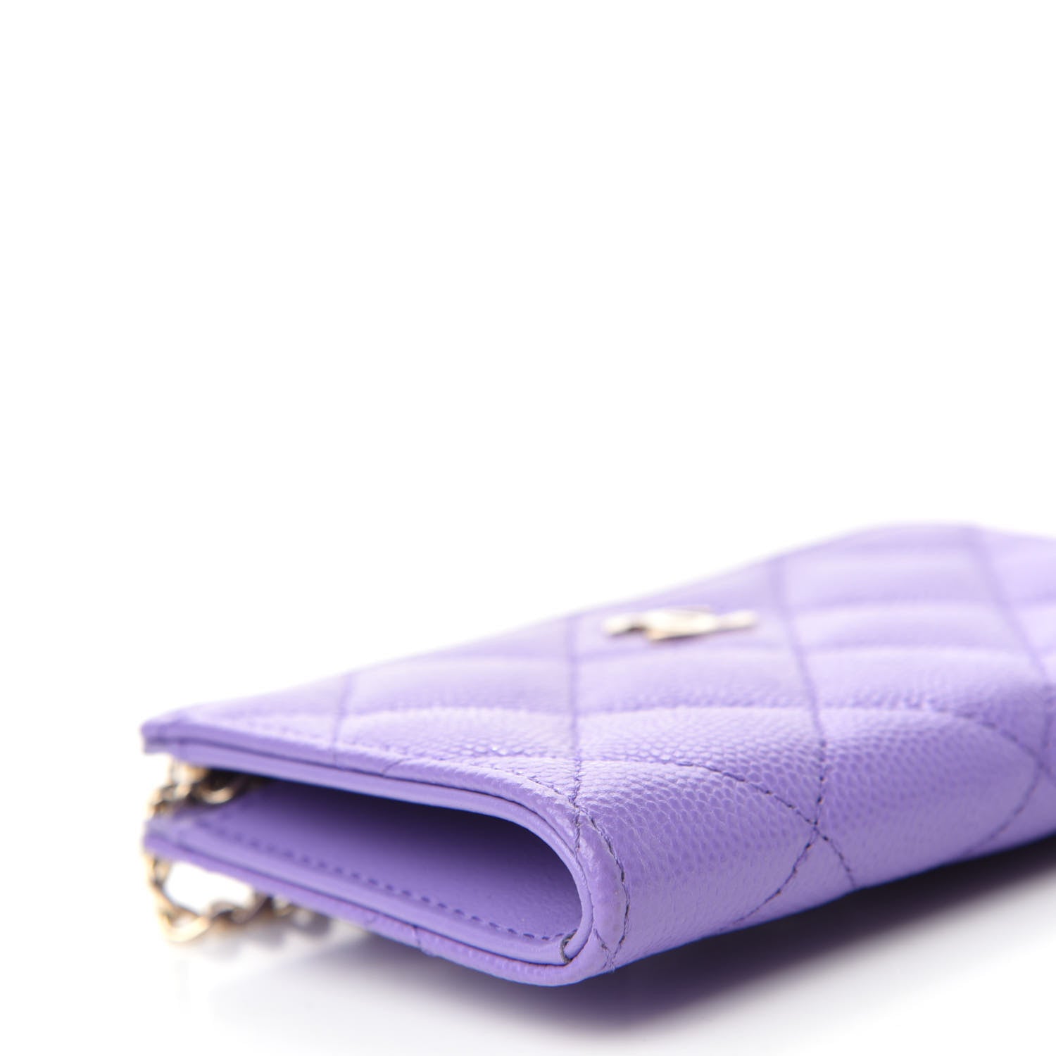 Chanel Caviar Quilted Zipped Key Holder Case Purple 6 of 12